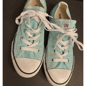 Bundle of ECCO boots and Converse low top aqua